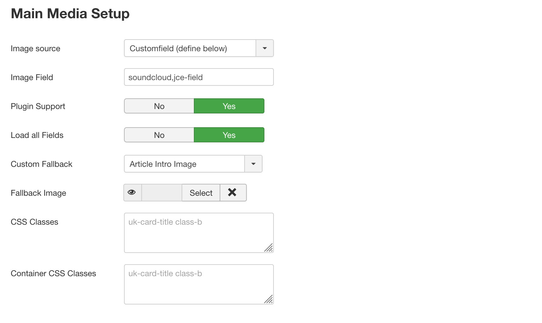 exposer main media config multi
