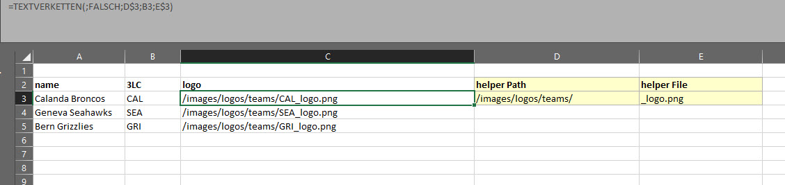excel textverketten