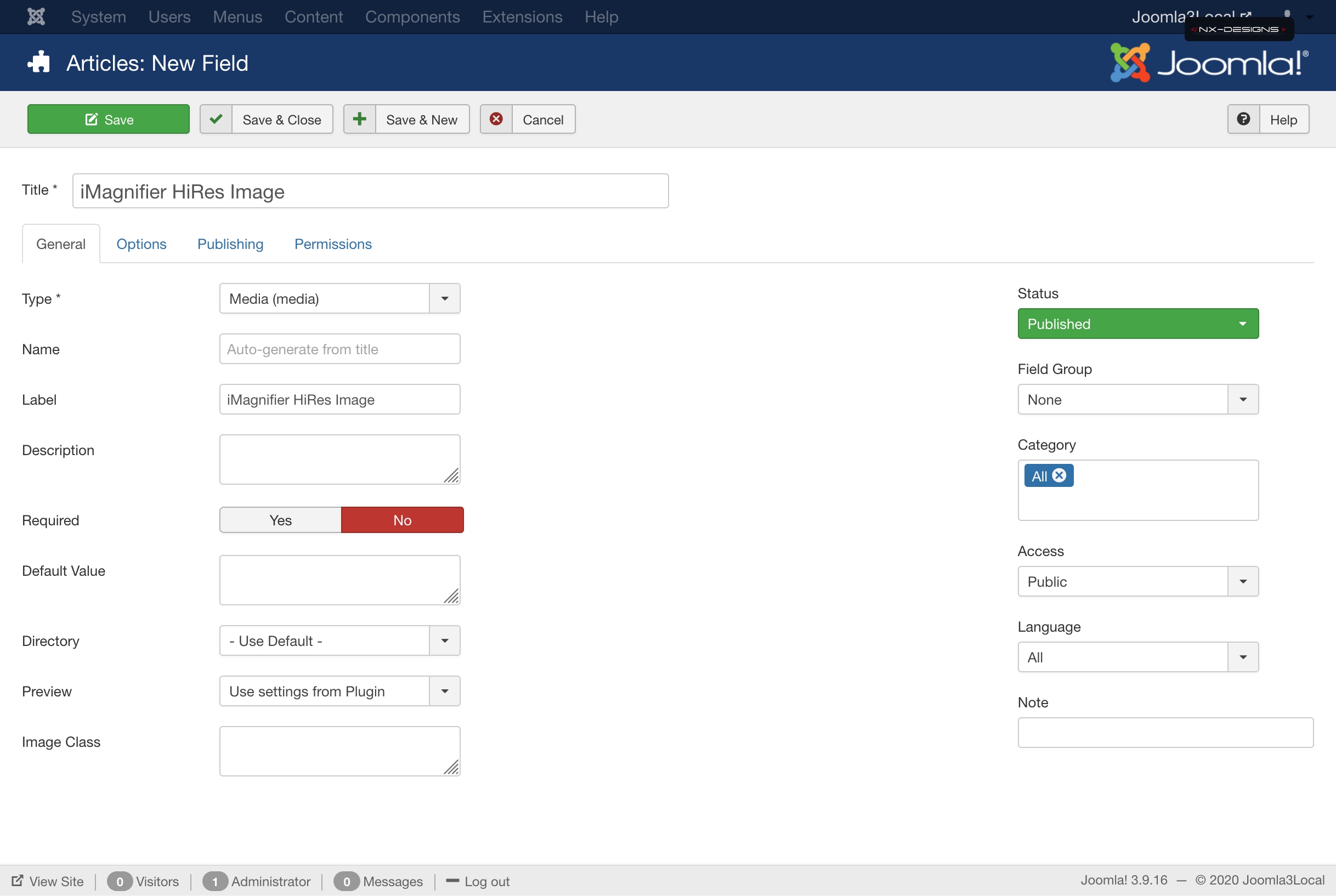 Articles New Field for HiRes Image