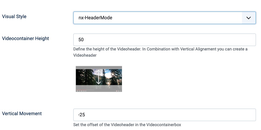 nx-Headermode Settings nxHeaderMode