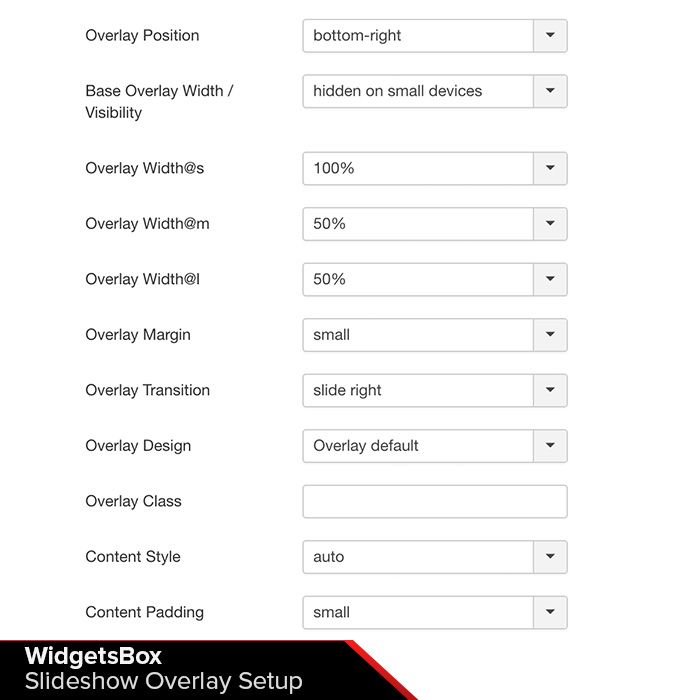WidgetsBox Slideshow Overlay